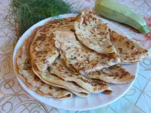 Unique Pancakes with Zucchini, Dill and Spelt Flour