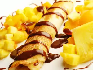 Lemon Pancakes with Chocolate