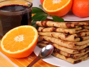 pancakes with oranges