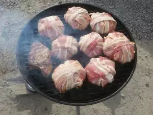 Bacon Wrapped Stuffed Onions with Minced Meat