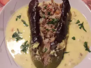 Grandma's Stuffed Peppers with White Sauce