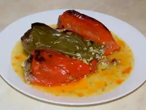 Stuffed Peppers with Corn and Mushrooms