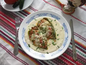 Stuffed Peppers in Yoghurt Sauce