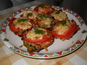 Stuffed Mushrooms with Rice and Veggies