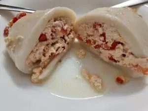 Stuffed Calamari with Egg and Cottage Cheese