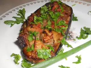 Pork Kebab in Eggplants