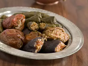 Stuffed Peppers with Chopped Meat and Mushrooms