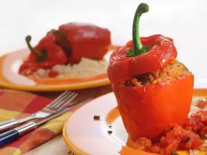 Stuffed Peppers with Rice and Mushrooms