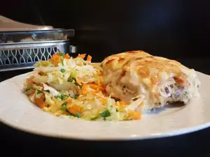 Stuffed Pancakes with Bechamel Sauce and Cheese