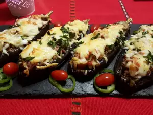 Stuffed Eggplants with Mince