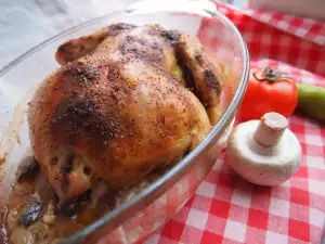 Stuffed Roasted Chicken with Bacon