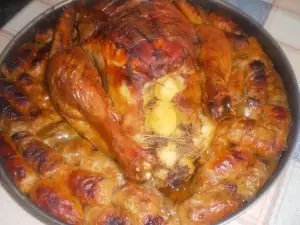 Stuffed Chicken with Potatoes and Sarma