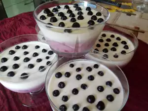 Panna Cotta with Blueberries and White Chocolate