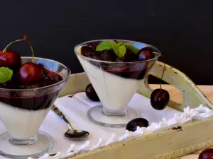 Panna Cotta with Cherry Sauce