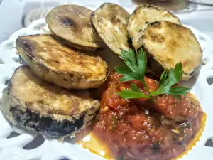 Greek Fried Eggplant with Tomato Sauce