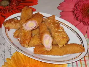 Breaded Ham and Cheese Rolls