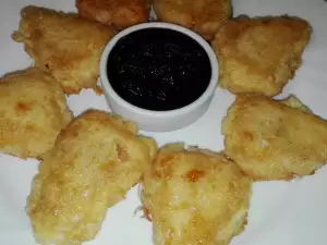 Breaded Cheeses with Blueberry Jam