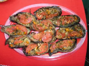 Stuffed Eggplants with Mince and Mushrooms