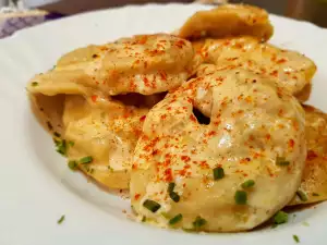 Fried Pelmeni with Butter and Cream Sauce