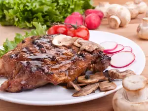 Pork Chops with Mushrooms in a Casserole