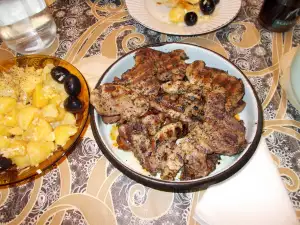 Grilled Steaks with Beer