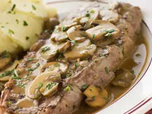 Pork Steaks with Mushrooms in Foil