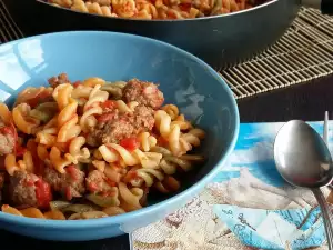 Pasta with a Juicy Sausage