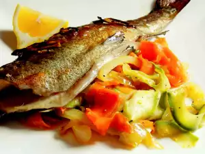 Oven-Baked Trout with Grilled Vegetables