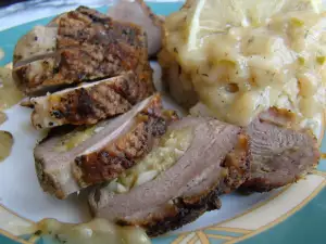 Holiday Duck Magret with Long-Grain Rice and White Sauce