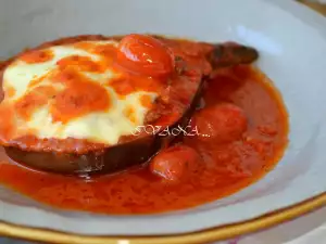 Eggplant with Minced Meat and Mozzarella