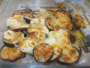 Oven-Baked Eggplant with Cream Cheese and Yellow Cheese