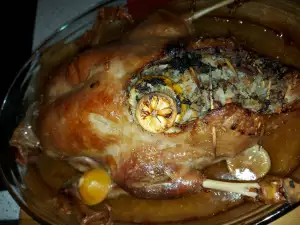 Stuffed Duck with Rice and Giblets