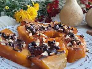 Roasted Pumpkin with Chocolate and Almonds