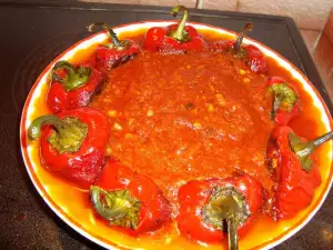 Roasted Peppers with a Garlic Tomato Sauce