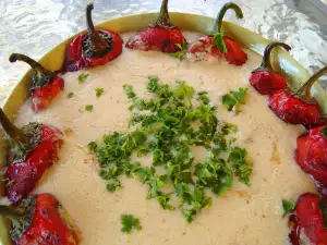 Baked Peppers with Milk Sauce