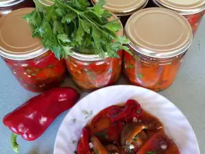 Marinated Baked Peppers in Jars