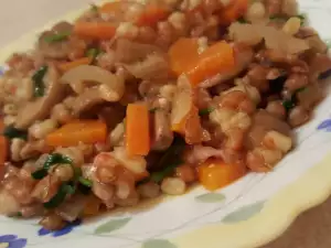 Roasted Mushrooms with Wheat