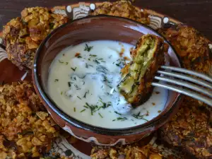 Baked Zucchini Patties with Cornflake Breading