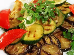 Roasted Eggplant and Peppers