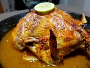 Roasted Chicken with Cider and Lime