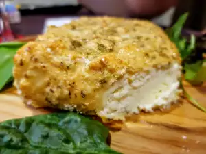 Baked Cheese with Herb Crust