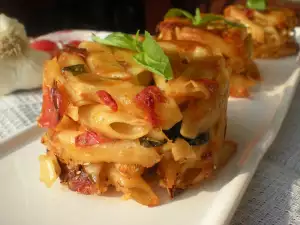 Penne Pasta with Basil and Dried Tomatoes