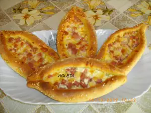 Pide with Feta Cheese and Cheese