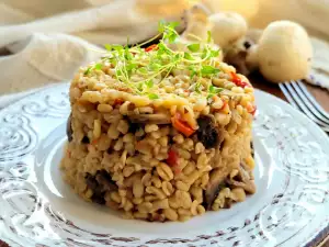 Bulgur Pilaf with Mushrooms