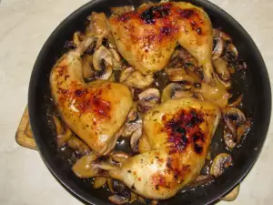 Chicken Legs on Mushrooms