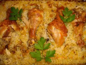 Chicken Drumsticks with Rice