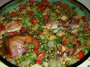 Appetizing Chicken with Peas and Potatoes