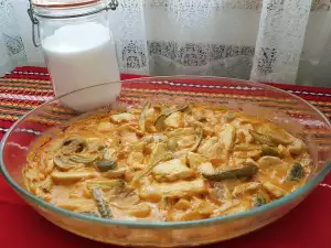 Julienned Chicken with Mushrooms and Cream