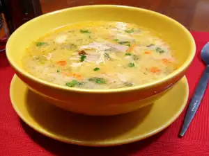 Chicken Soup with Vermicelli and Thickening Agent