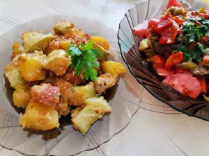 Chicken with Zucchini, Potatoes and Parmesan